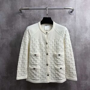🚩steal Authentic CHANEL Cream Textured Jacket